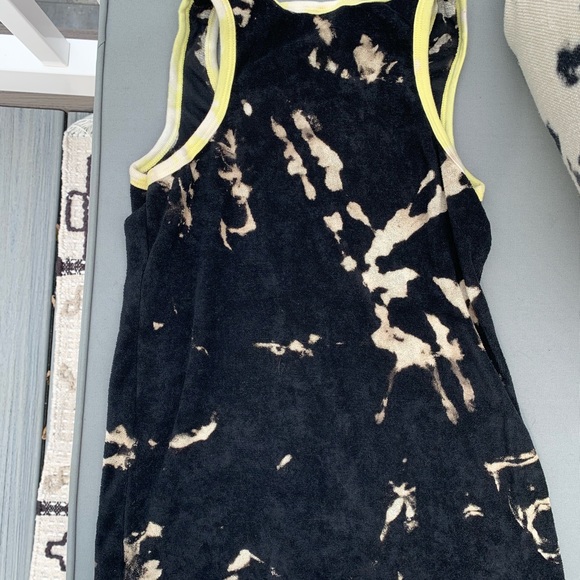 NWT black terry reverse tie dye racerback tank - Picture 6 of 16